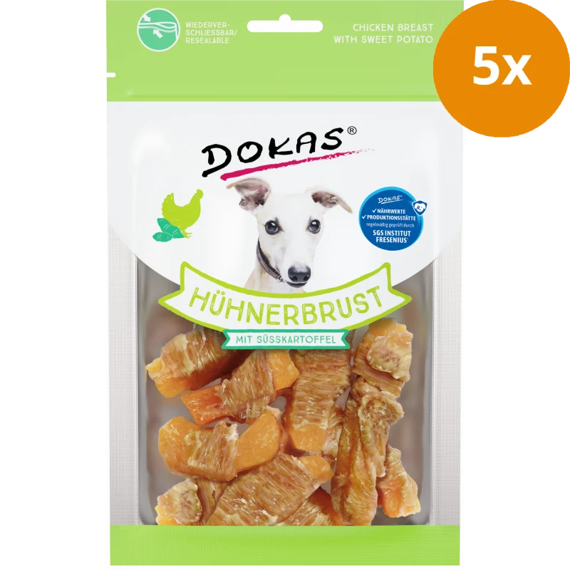 DOKAS Hühnerbrust mit Süßkartoffel 70 g | Hundesnack