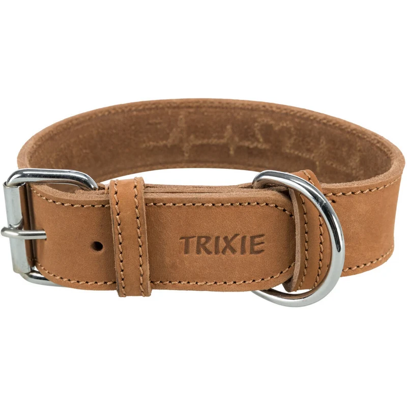 Rustic Fettleder Hundehalsband für kehlkopfschonendes Anleinen