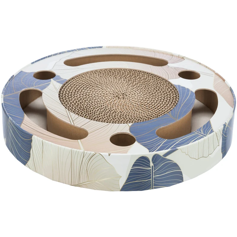 Kratztrommel mit Spielzeug für Katzen