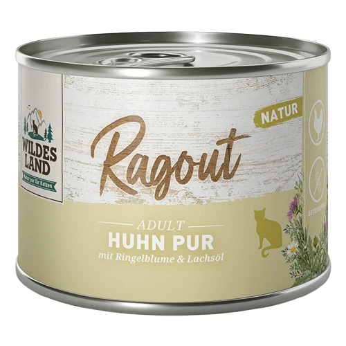 Wildes Land Ragout Huhn Pur mit Ringelblume 180 g