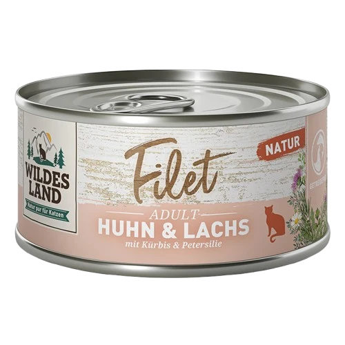 Wildes Land Filet Huhn & Lachs mit Kürbis 80 g