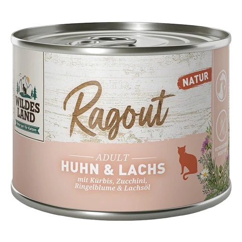 Wildes Land Ragout Huhn & Lachs mit Karotten 180 g