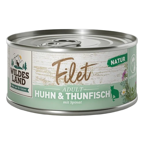 Wildes Land Filet Huhn & Thunfisch mit Spinat