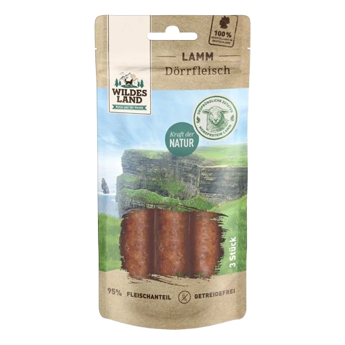 Wildes Land Lamm Dörrfleisch 3 Stk.
