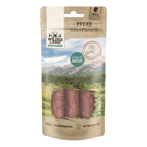 Wildes Land Pferde Dörrfleisch 3 Stk.