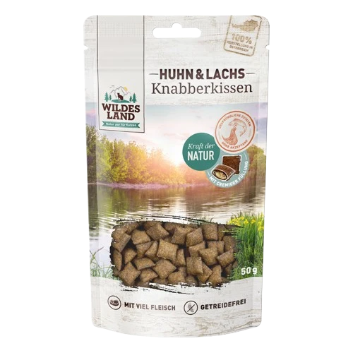 Wildes Land Knabberkissen Huhn und Lachs 50 g