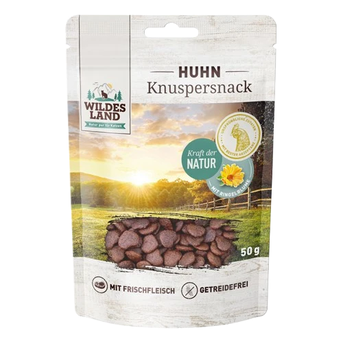 Wildes Land Knuspersnack Huhn mit Ringel. 50 g