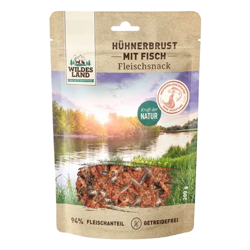 Wildes Land Hühnerbrust mit Fisch 200 g