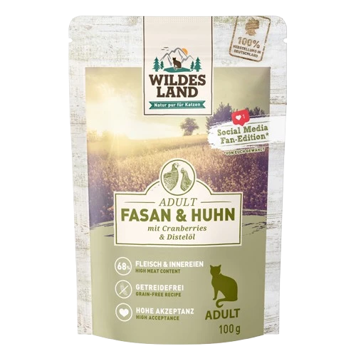Wildes Land Fasan und Huhn mit Cranberries 100 g