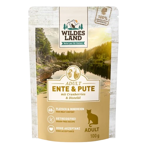 Wildes Land Ente und Pute mit Cranberries 100 g
