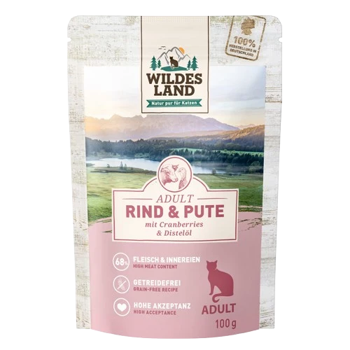 Wildes Land Rind und Pute mit Cranberries 100 g