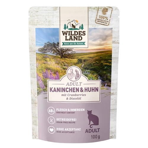 Wildes Land Kaninchen & Huhn mit Cranberries 100 g