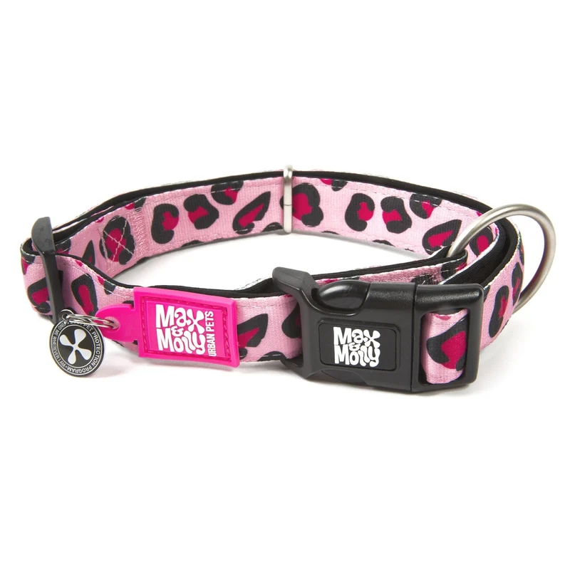 Max & Molly Smart ID Hundehalsband Leopard Pink