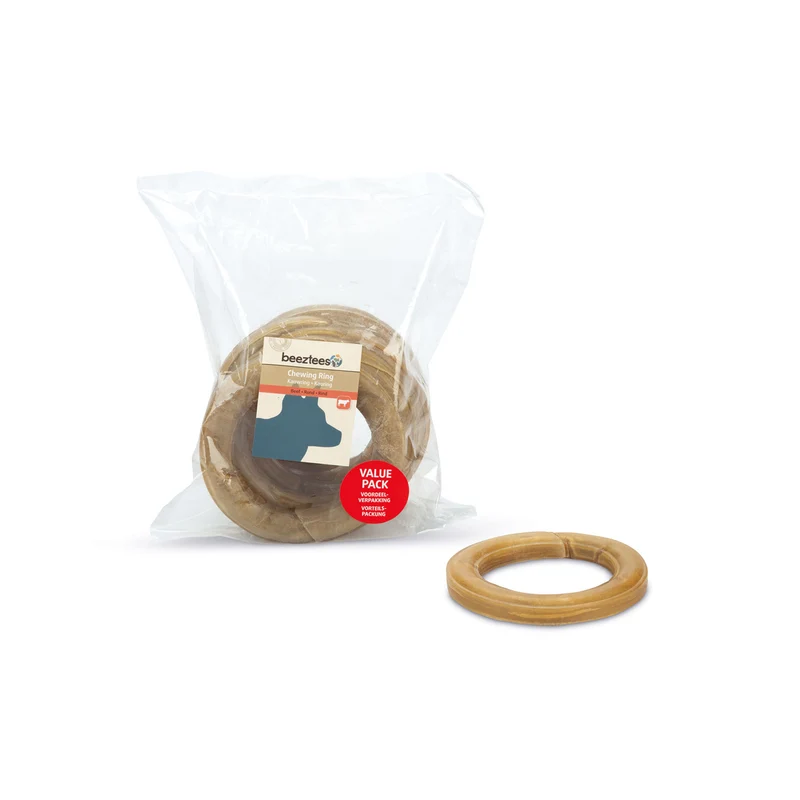 Beeztees Kauringe Rinderhaut für Hunde