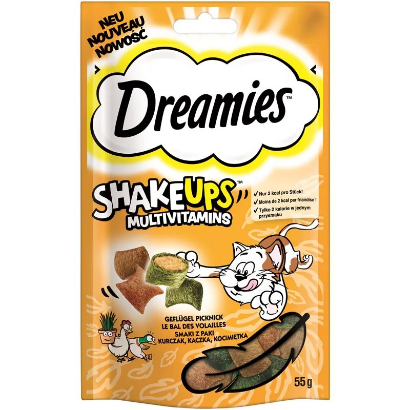 Dreamies Cat Snack ShakeUps Multivitamin Geflügel 55g