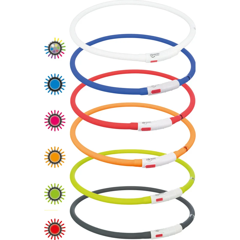 Hunde Leuchthalsband Leuchtring USB