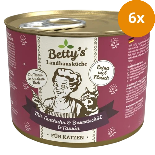 Bettys Landhausküche Katze Dose Truthahn & Borretschöl 200 g