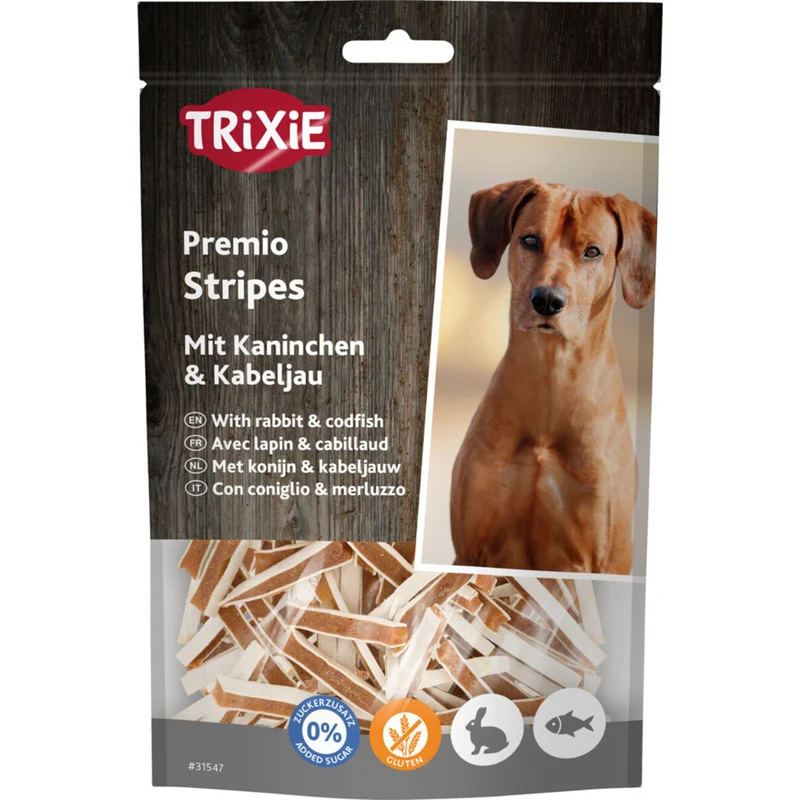 PREMIO Stripes mit Kaninchen & Kabeljau Hundesnacks