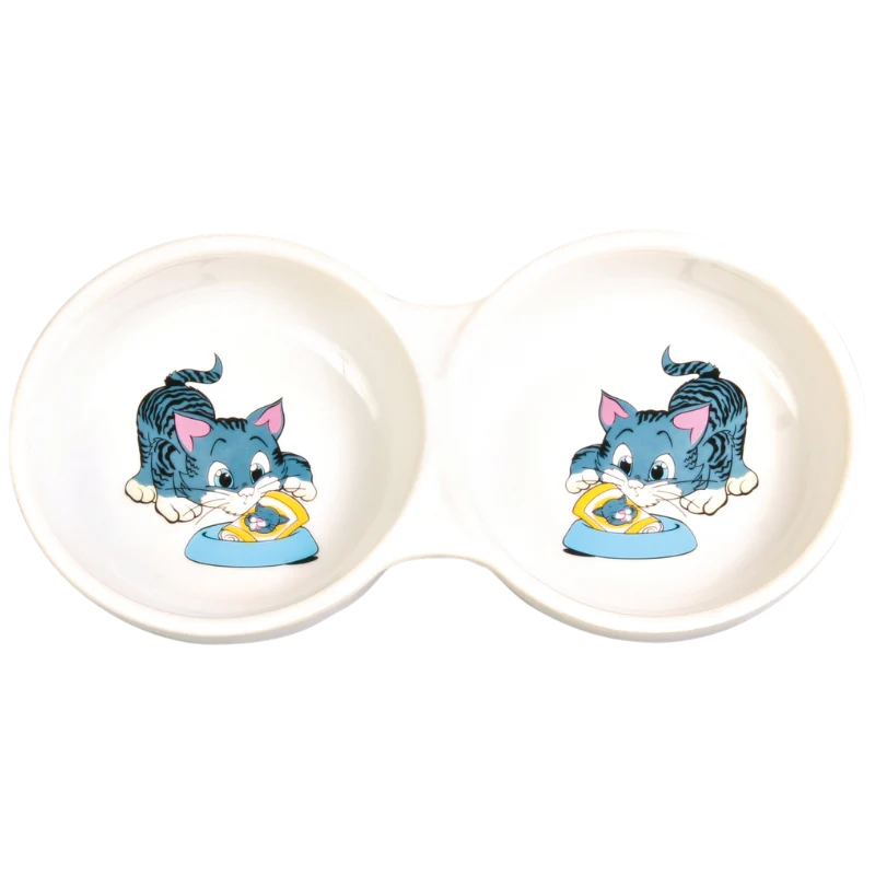 Trixie Doppelnapf mit Motiv, Keramik
