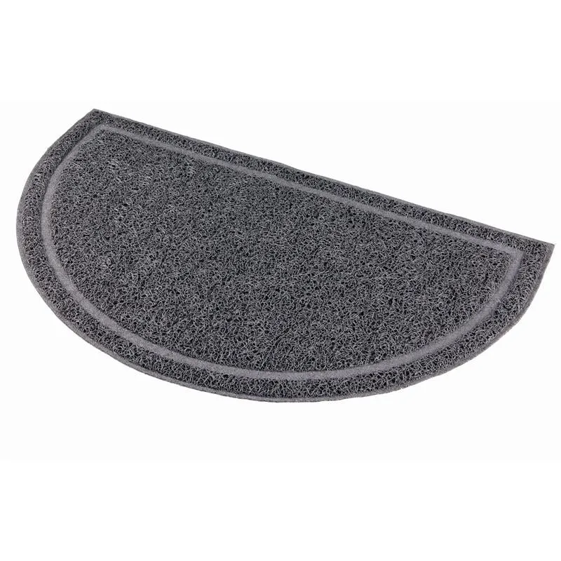 Trixie Vorleger für Katzentoiletten, halbrund, PVC, anthrazit