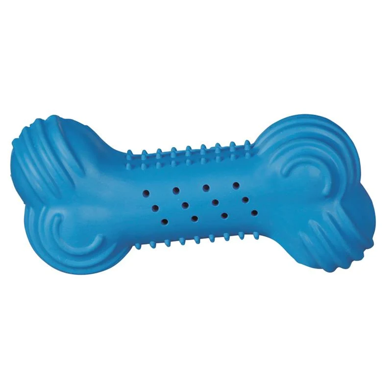 Trixie Naturgummi Kühl-Knochen blau