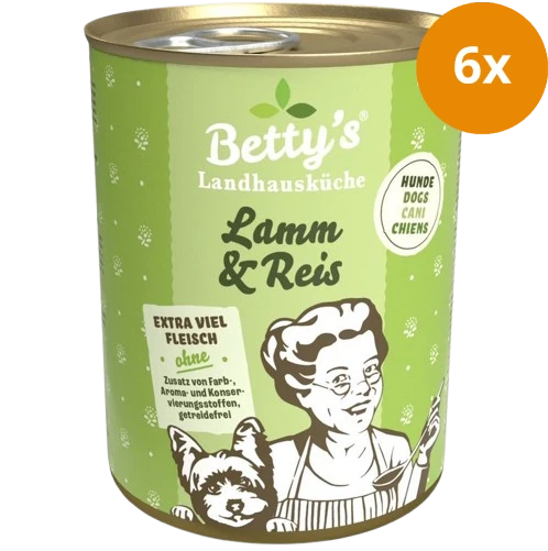 Bettys Landhausküche Hund Dose Lamm & Reis 400 g