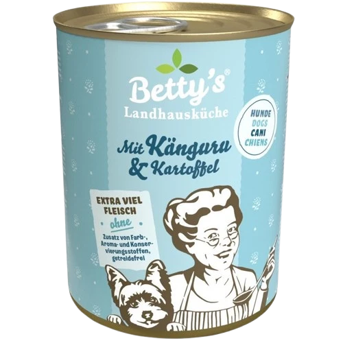 Bettys Landhausküche Hund Dose Känguru & Kartoffeln 400 g