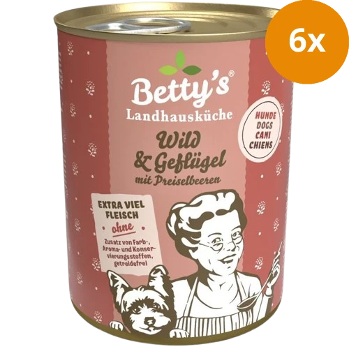 Bettys Landhausküche Hund Dose Wild & Geflügel 400 g