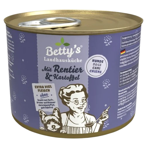 Bettys Landhausküche Hund Dose Rentier & Kartoffel 200 g