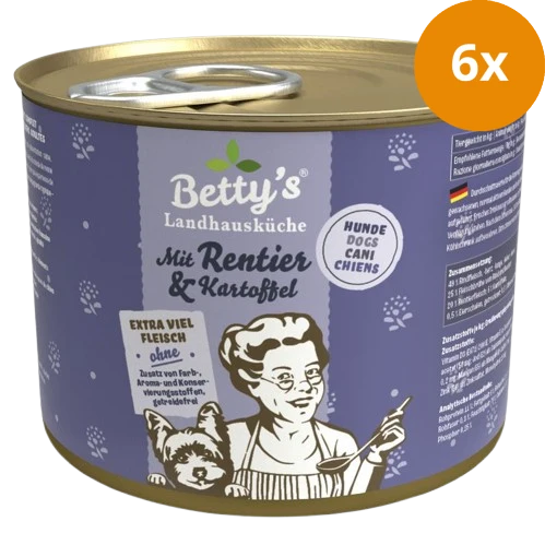 Bettys Landhausküche Hund Dose Rentier & Kartoffel 200 g