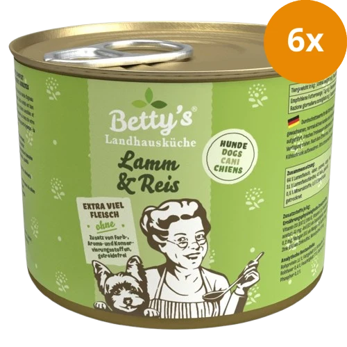Bettys Landhausküche Hund Dose Lamm & Reis 200 g