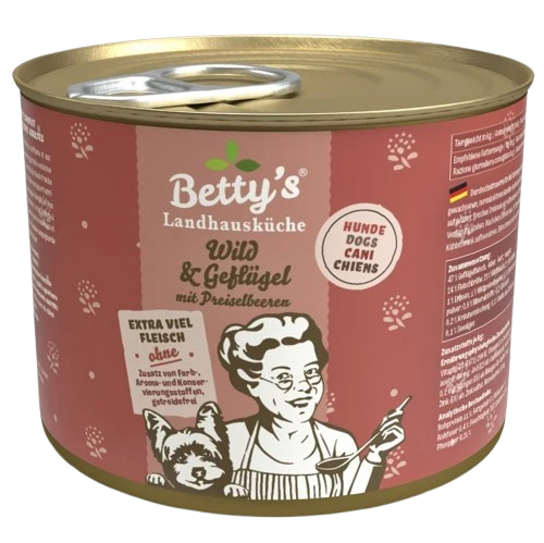 Bettys Landhausküche Hund Dose Wild & Geflügel 200 g