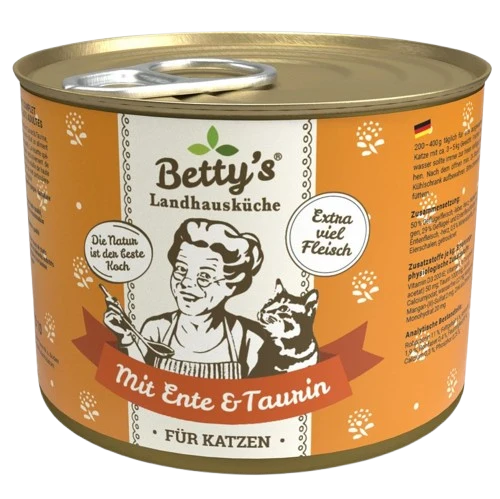Bettys Landhausküche Katze Dose Ente 200 g