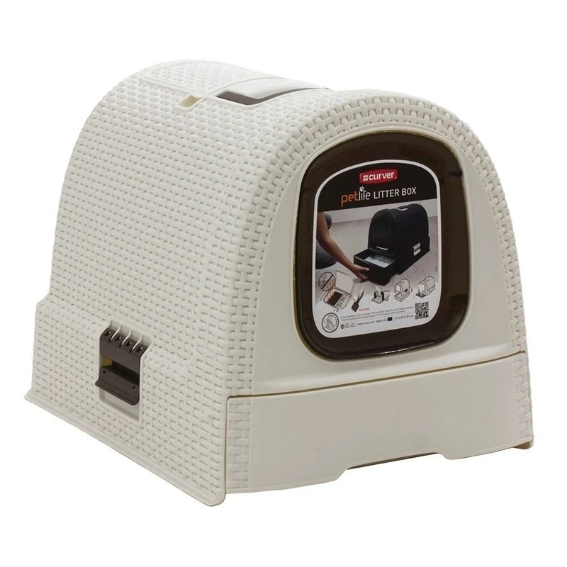 Curver Petlife Katzentoilette Style in Rattan Optik