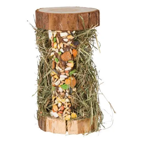 Natur-Snack Holzturm mit Heufüllung