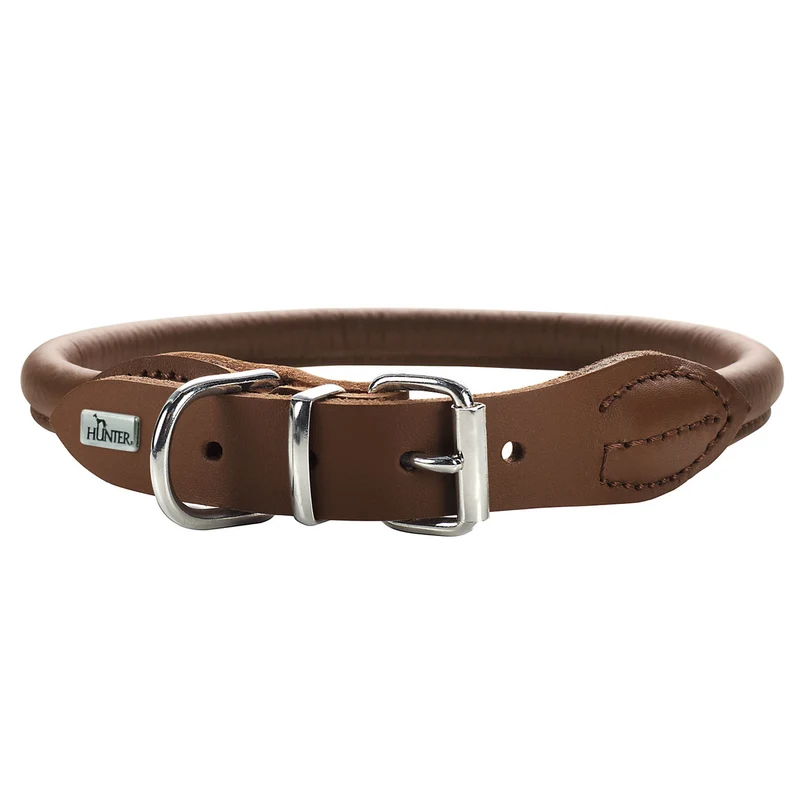 Hunter Hundehalsband Round & Soft Leder