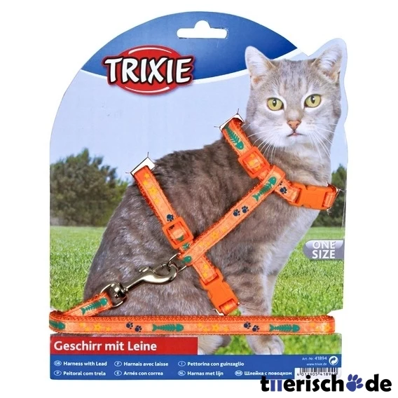 Katzengeschirr mit Leine aus Nylon