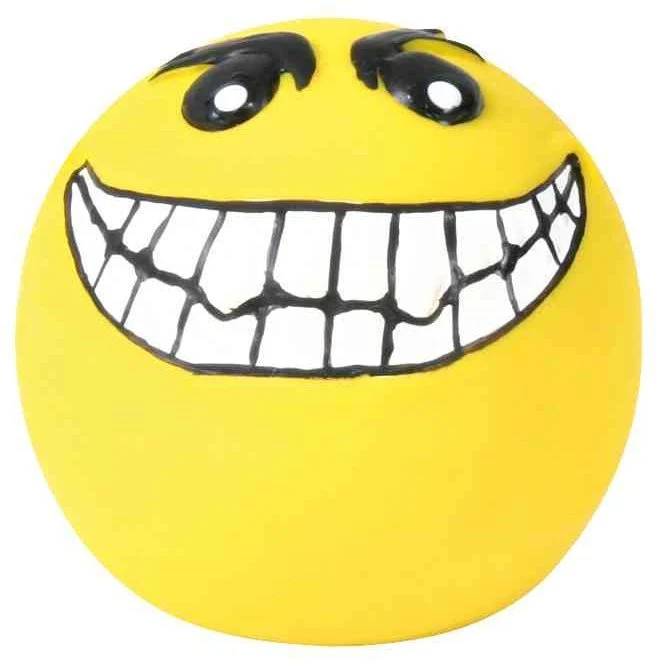 Smiley Hundeball aus Latex