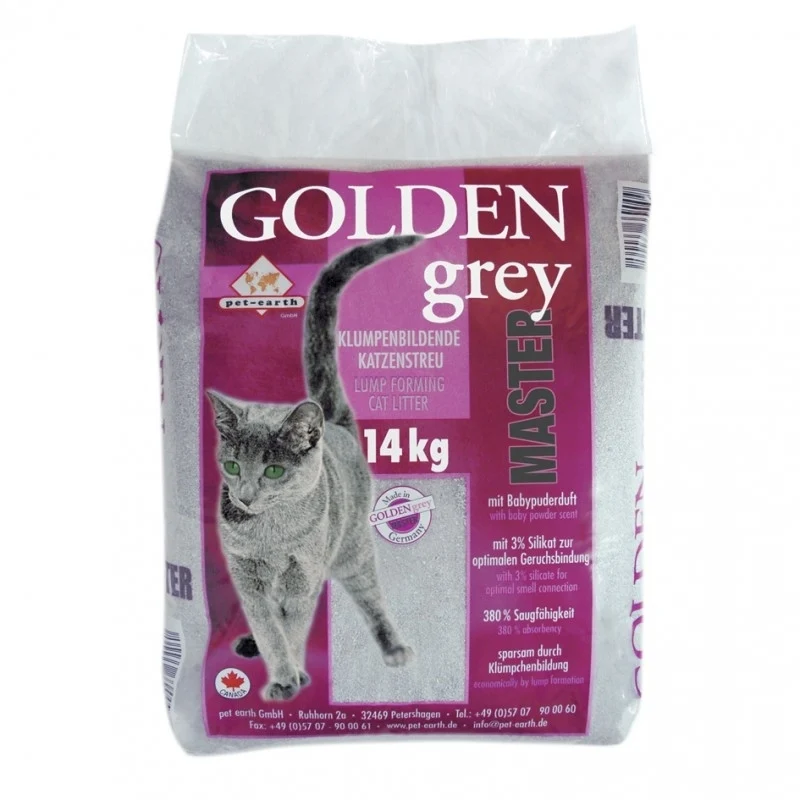 Golden Grey Master mit Babypuderduft Katzenstreu