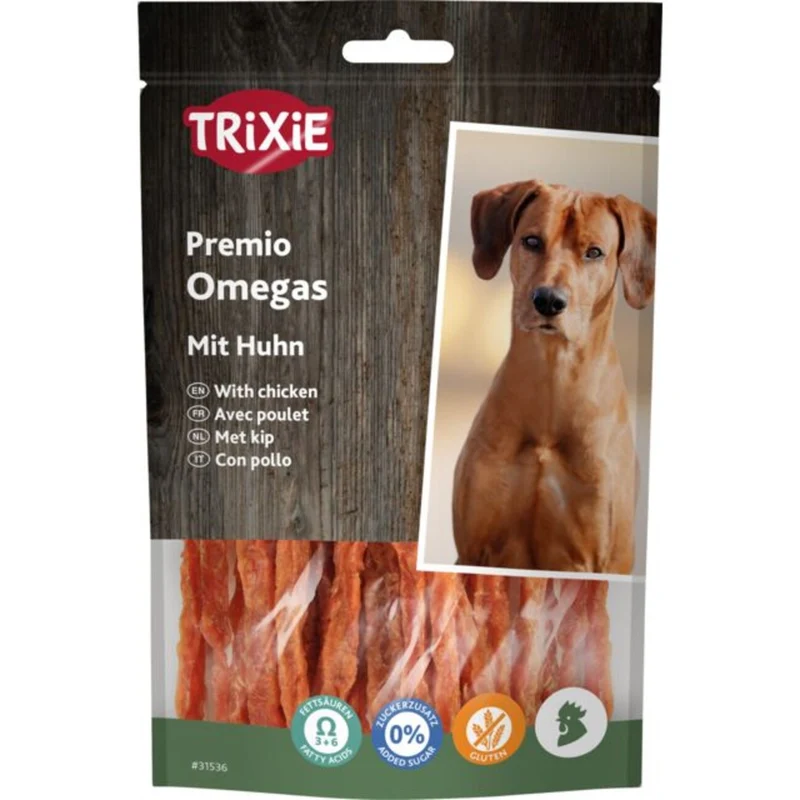 Hundesnack Omega Stripes mit Hühnchen