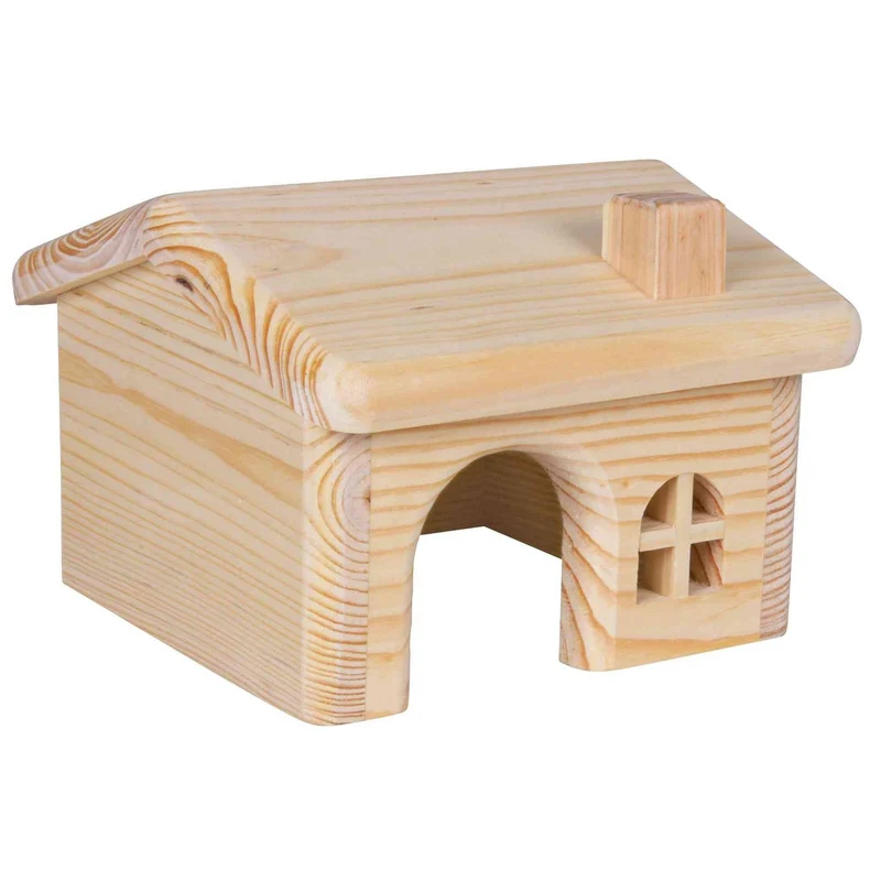 Holzhaus ohne Klammern und Nägel für Hamster und Mäuse