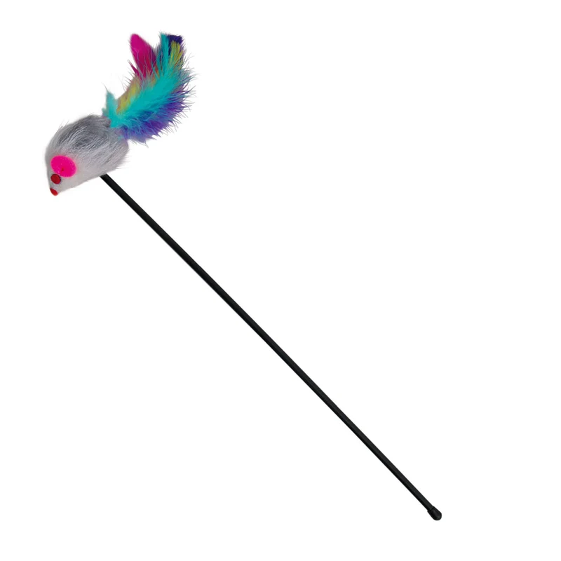 Spielmaus am Stab für Katzen