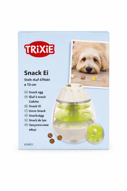 TRIXIE Snack Ei – Intelligenzspielzeug mit Leckerli-Spender