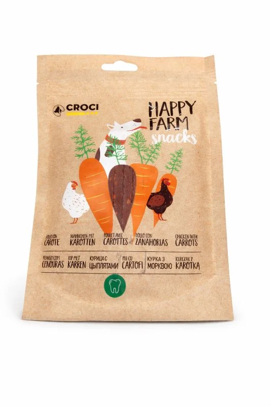 Happy Farm Snacks Hähnchen mit Karotte 80g