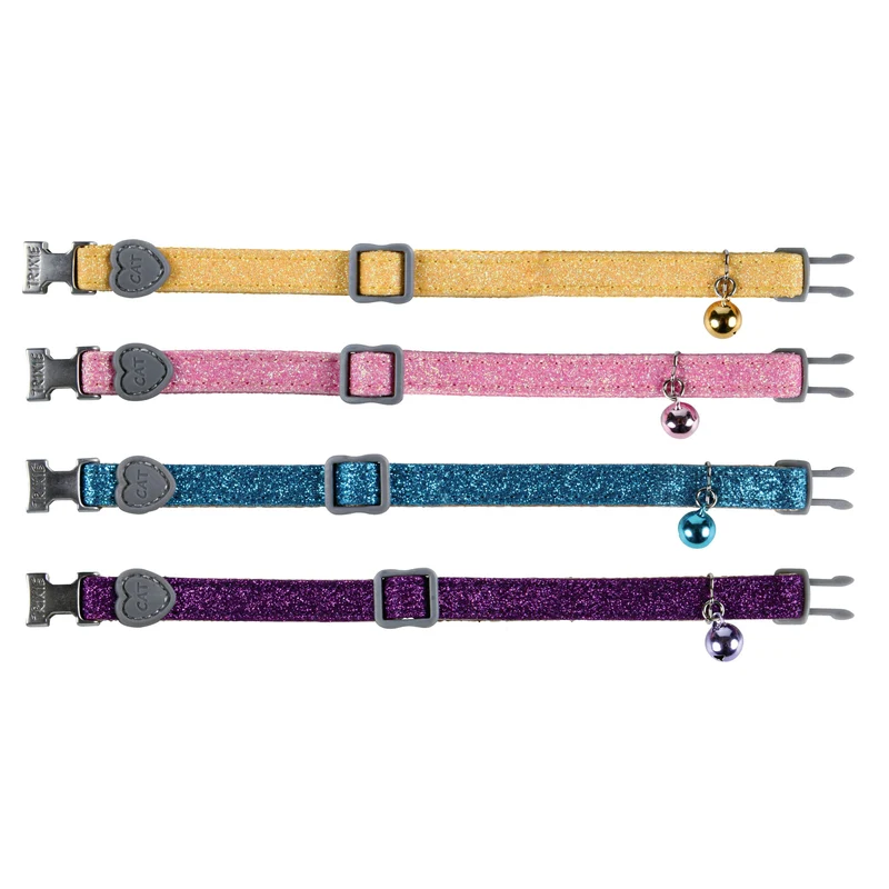Katzenhalsband Glitzer mit Metallverschluss