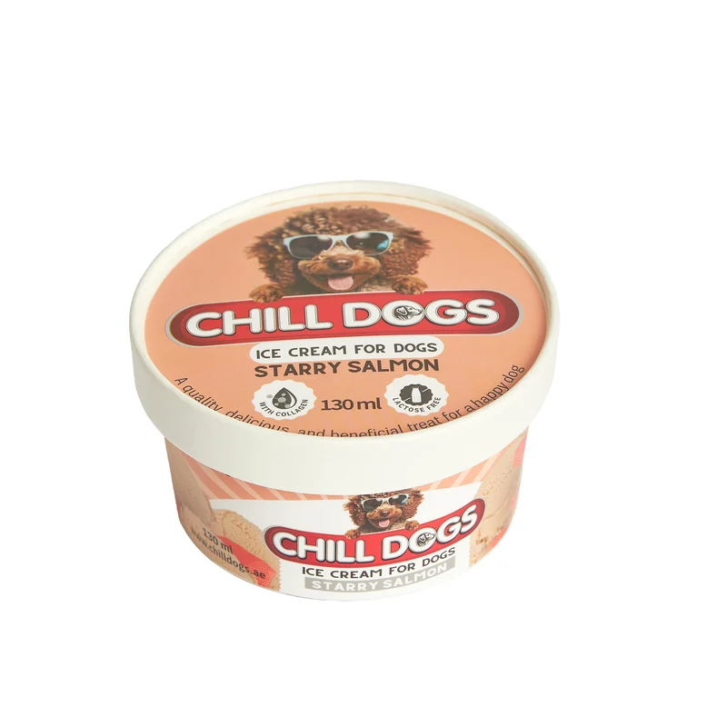 Chill Dogs Starry Salmon Cup Ice Cream Dog Treats 130ml