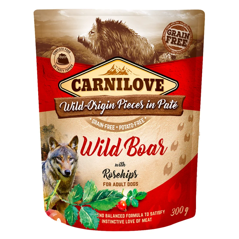 Carnilove Wild Boar With Rosehip Adult Dog Wet Food 300g