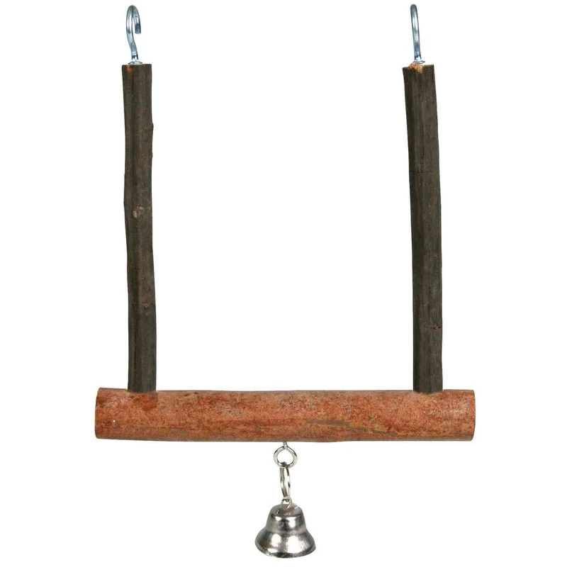Vogel Trapezschaukel aus Holz mit Glocke