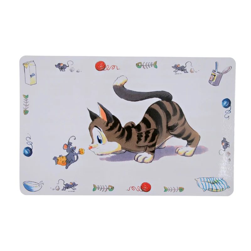 Katzen Tischset Comic-Katze