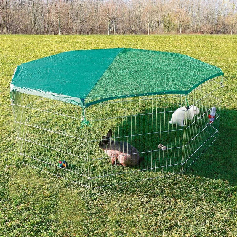 Freilaufgehege für Kleintiere mit Schutznetz